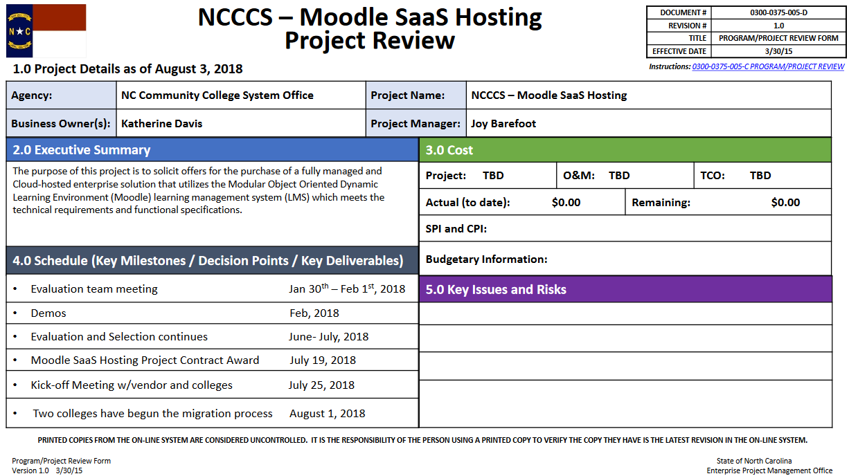 Moodle SAAS hosting project update image