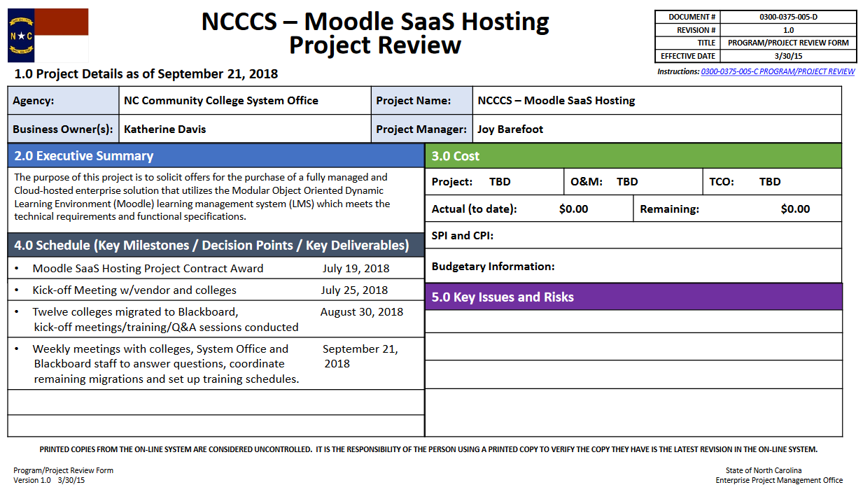 Moodle SAAS hosting project update image